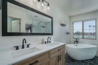 Nestled in the exclusive gated community of Desert Springs at on Apache Wells Country Club in Arizona - for sale on GolfHomes.com, golf home, golf lot