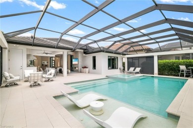 Welcome to this stunning modern residence nestled in an on Miromar Lakes Golf Club in Florida - for sale on GolfHomes.com, golf home, golf lot