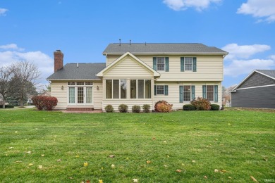 This traditional two story house sits on hole number 11 of Black on Black Squirrel Golf Club in Indiana - for sale on GolfHomes.com, golf home, golf lot