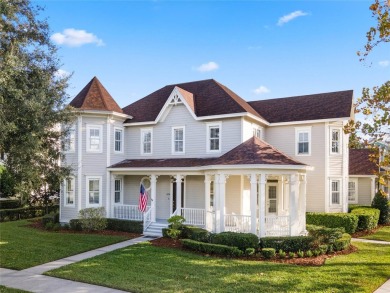 Perched on a large corner lot on coveted Golf Park Drive in Main on Celebration Golf Club in Florida - for sale on GolfHomes.com, golf home, golf lot