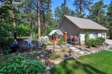 Stunning Stucco and Stone Rancher with Detached Garage/Workshop on Woodmoor Pines Country Club in Colorado - for sale on GolfHomes.com, golf home, golf lot