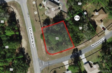Buildable corner lot in Citrus Springs offers an excellent on Citrus Springs Country Club in Florida - for sale on GolfHomes.com, golf home, golf lot