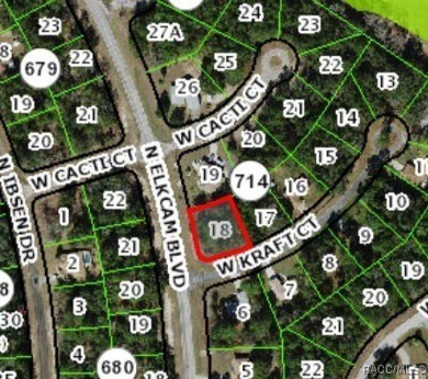 Buildable corner lot in Citrus Springs offers an excellent on Citrus Springs Country Club in Florida - for sale on GolfHomes.com, golf home, golf lot