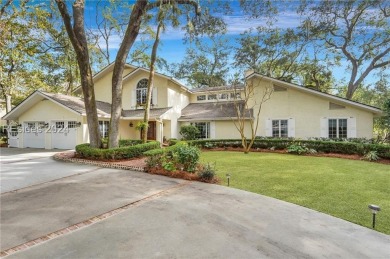 Nestled in Palmetto Dunes, this stunning 5-bedroom, 4.5-bath on Palmetto Dunes Golf Course and Resort in South Carolina - for sale on GolfHomes.com, golf home, golf lot