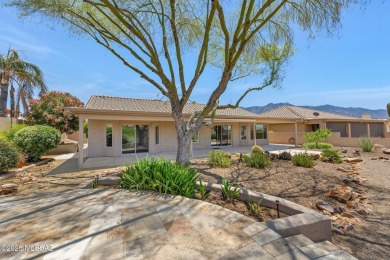 Enjoy mountain & golf course views from an upgraded SaddleBrooke on Saddlebrooke Golf Course in Arizona - for sale on GolfHomes.com, golf home, golf lot