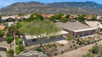 Enjoy mountain & golf course views from an upgraded SaddleBrooke on Saddlebrooke Golf Course in Arizona - for sale on GolfHomes.com, golf home, golf lot