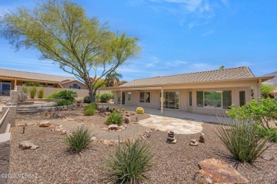 Enjoy mountain & golf course views from an upgraded SaddleBrooke on Saddlebrooke Golf Course in Arizona - for sale on GolfHomes.com, golf home, golf lot