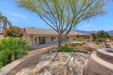 Enjoy mountain & golf course views from an upgraded SaddleBrooke on Saddlebrooke Golf Course in Arizona - for sale on GolfHomes.com, golf home, golf lot