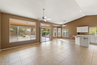 Open floor plan with with Great room, dining area and kitchen on Eagles Nest at Pebble Creek in Arizona - for sale on GolfHomes.com, golf home, golf lot