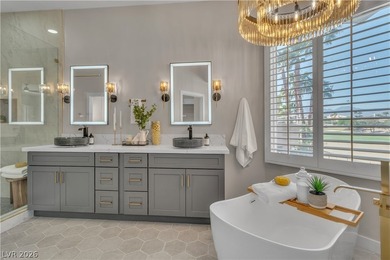 The windows open wide to the sun and the long, green stretch of on Canyon Gate Country Club in Nevada - for sale on GolfHomes.com, golf home, golf lot