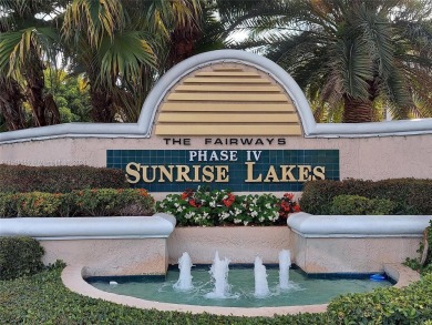 Absolutely amazing, spacious condo 2 BD, 2 BA first floor unit on Sunrise Lakes Phase IV Golf Course in Florida - for sale on GolfHomes.com, golf home, golf lot