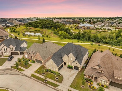 Built in 2021, this stunning 5-bedroom, 4.5-bath white brick on Lantana Golf Club in Texas - for sale on GolfHomes.com, golf home, golf lot