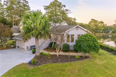 Renovated in 2024, this gorgeous home in Moss Creek overlooks on Moss Creek Golf Club in South Carolina - for sale on GolfHomes.com, golf home, golf lot