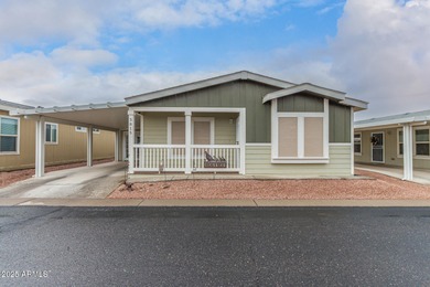 Enjoy easy living in this charming 3-bedroom mobile home with on Viewpoint Golf Resort in Arizona - for sale on GolfHomes.com, golf home, golf lot