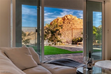 Perched along the side of a dramatic cliff with no rear on Reflection Bay Golf Club in Nevada - for sale on GolfHomes.com, golf home, golf lot