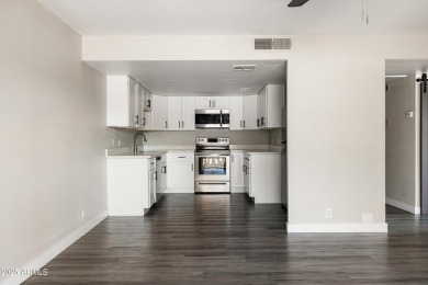 Beautifully updated 2-bedroom, 1-bath ground floor corner unit on Scottsdale Shadows in Arizona - for sale on GolfHomes.com, golf home, golf lot