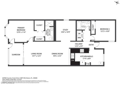 Discover comfort and convenience in this 2-bedroom plus den on Villages of Country Creek Golf Course in Florida - for sale on GolfHomes.com, golf home, golf lot