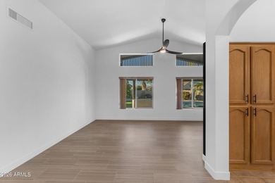 This beautiful home blends modern upgrades with resort-style on Tuscany Falls At Pebble Creek in Arizona - for sale on GolfHomes.com, golf home, golf lot