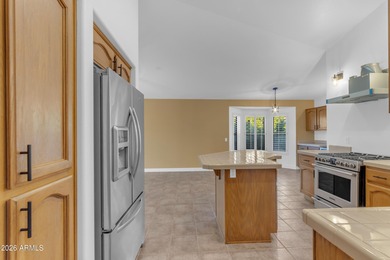 This beautiful home blends modern upgrades with resort-style on Tuscany Falls At Pebble Creek in Arizona - for sale on GolfHomes.com, golf home, golf lot