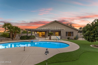 This beautiful home blends modern upgrades with resort-style on Tuscany Falls At Pebble Creek in Arizona - for sale on GolfHomes.com, golf home, golf lot