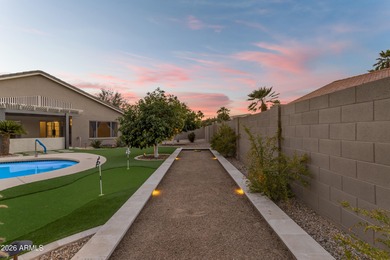 This beautiful home blends modern upgrades with resort-style on Tuscany Falls At Pebble Creek in Arizona - for sale on GolfHomes.com, golf home, golf lot