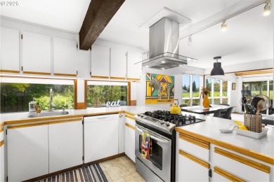 This unique custom mid-mod styled one level home backs to the on Rock Creek Country Club in Oregon - for sale on GolfHomes.com, golf home, golf lot