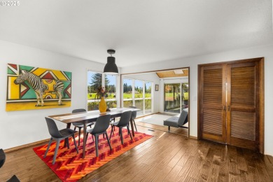 This unique custom mid-mod styled one level home backs to the on Rock Creek Country Club in Oregon - for sale on GolfHomes.com, golf home, golf lot