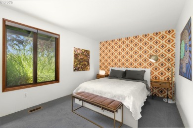 This unique custom mid-mod styled one level home backs to the on Rock Creek Country Club in Oregon - for sale on GolfHomes.com, golf home, golf lot