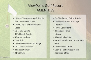 Lot Rent is PAID through Feb 2026!!  Immaculate, 2019 Cavco home on Viewpoint Golf Resort in Arizona - for sale on GolfHomes.com, golf home, golf lot