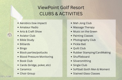 Lot Rent is PAID through Feb 2026!!  Immaculate, 2019 Cavco home on Viewpoint Golf Resort in Arizona - for sale on GolfHomes.com, golf home, golf lot