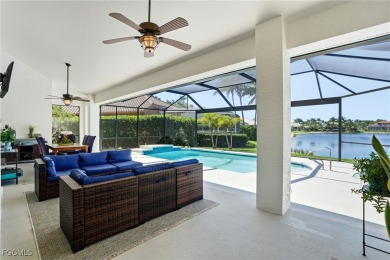 Savor endless, golden sunsets across the wide lake from this on Shell Point Golf Club in Florida - for sale on GolfHomes.com, golf home, golf lot