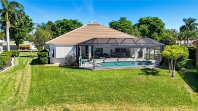 Savor endless, golden sunsets across the wide lake from this on Shell Point Golf Club in Florida - for sale on GolfHomes.com, golf home, golf lot