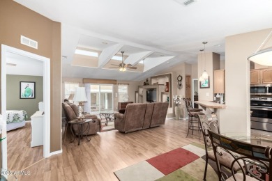 HOME COMES FURNISHED, INCLUDING GOLF CART!  Charming 2-bedroom on Pueblo Golf Course in Arizona - for sale on GolfHomes.com, golf home, golf lot