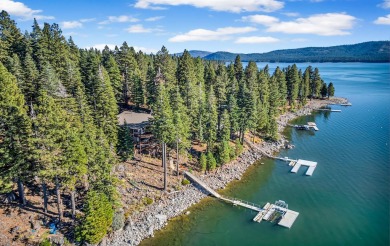 This stunning lakefront home offers panoramic views of Lake on Lake Almanor Country Club in California - for sale on GolfHomes.com, golf home, golf lot