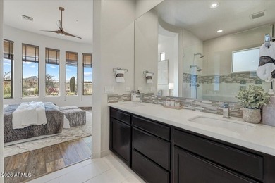 Nestled on a premium preserve lot in the gated community of on Legend Trail Golf Club in Arizona - for sale on GolfHomes.com, golf home, golf lot