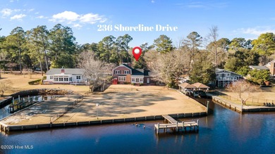 Welcome to this stately brick riverfront home nestled in the on River Bend Golf and Country Club in North Carolina - for sale on GolfHomes.com, golf home, golf lot