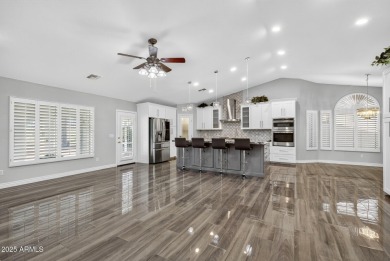 Experience resort-style living in this stunning PebbleCreek home on Tuscany Falls At Pebble Creek in Arizona - for sale on GolfHomes.com, golf home, golf lot