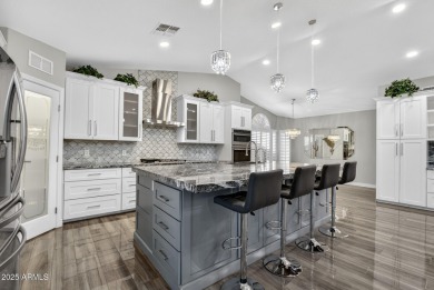 Experience resort-style living in this stunning PebbleCreek home on Tuscany Falls At Pebble Creek in Arizona - for sale on GolfHomes.com, golf home, golf lot