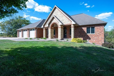 Stunning Contemporary Brick and Stone Ranch style home with on  in Illinois - for sale on GolfHomes.com, golf home, golf lot
