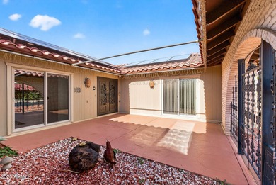 On THE LAKES WEST GOLF COURSE! Enter thru iron gates to front on Sun City Lakes West and East in Arizona - for sale on GolfHomes.com, golf home, golf lot