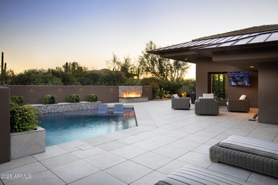 Frank Lloyd Wright inspired home built by Salcito and on Desert Highlands Golf Club in Arizona - for sale on GolfHomes.com, golf home, golf lot