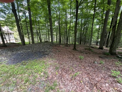 This property is sloping from the street down to the back on Paupack Hills Golf and Country Club in Pennsylvania - for sale on GolfHomes.com, golf home, golf lot