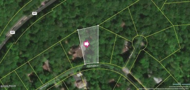 This property is sloping from the street down to the back on Paupack Hills Golf and Country Club in Pennsylvania - for sale on GolfHomes.com, golf home, golf lot