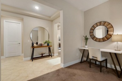 Beautifully landscaped single-story home with an inviting open on Wildhorse Golf Club of Robson Ranch in Texas - for sale on GolfHomes.com, golf home, golf lot