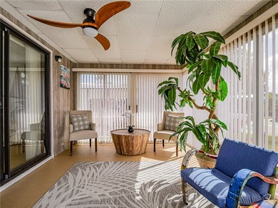 Clean! Fresh updates New Appliances, New AC, Ceiling fans, paint on Barefoot Bay Golf Course in Florida - for sale on GolfHomes.com, golf home, golf lot