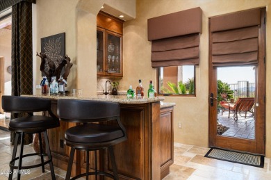 This single level Spanish estate with Desert Mountain Golf on Desert Mountain Golf Club - Renegade Course in Arizona - for sale on GolfHomes.com, golf home, golf lot