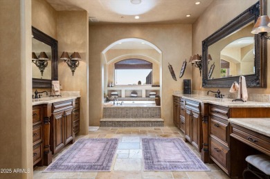 This single level Spanish estate with Desert Mountain Golf on Desert Mountain Golf Club - Renegade Course in Arizona - for sale on GolfHomes.com, golf home, golf lot