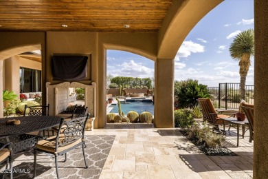 This single level Spanish estate with Desert Mountain Golf on Desert Mountain Golf Club - Renegade Course in Arizona - for sale on GolfHomes.com, golf home, golf lot