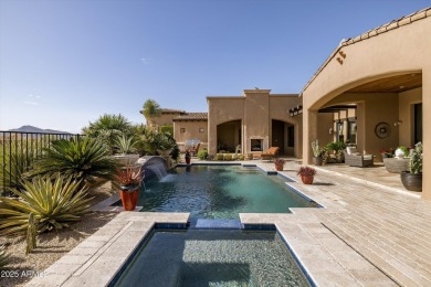 This single level Spanish estate with Desert Mountain Golf on Desert Mountain Golf Club - Renegade Course in Arizona - for sale on GolfHomes.com, golf home, golf lot