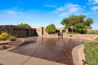 This gorgeous Entrada home sits above hole #13 of the golf on Entrada at Snow Canyon in Utah - for sale on GolfHomes.com, golf home, golf lot